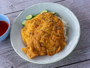 Thai Style Omelettes on Rice 