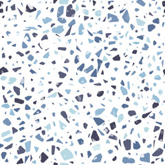 Terrazzo flooring vector seamless pattern. Modern vector illustration for fabric print, wrapping paper, flooring. Classic venetian terrazzo style of floor of natural stone, granite, quartz.