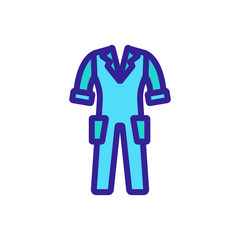 short sleeved work clothes icon vector. short sleeved work clothes sign. color symbol illustration