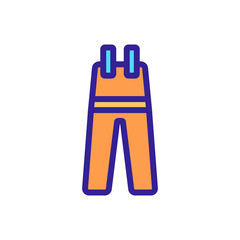 one piece jumpsuit icon vector. one piece jumpsuit sign. color symbol illustration
