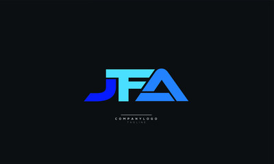 JFA Letter Logo Alphabet Design Icon Vector Symbol