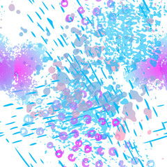 Ink Stains Seamless Pattern. Fashion Concept. 