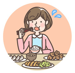 食欲過剰　女性