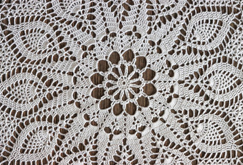 Ornament made of white threads.