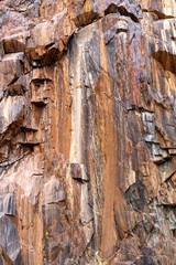Rock Face in the Spring in the Sierra Nevada Mountains in California