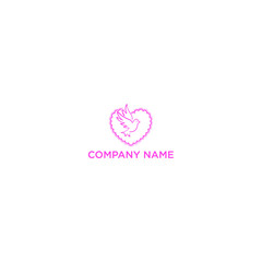 pink company logo design, bird logo, heart, love, valentine, pink, card, illustration, logo, design, day, abstract, white, red, romance, isolated, symbol, vector, icon, flower, romantic, decoration, s