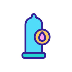 condom grease icon vector. condom grease sign. color symbol illustration
