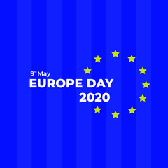 Europe Day 2020 Celebration. Vector Background Illustration
