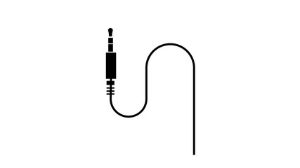 Cable wire computer and plug icons