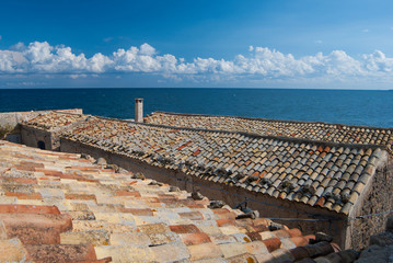 Fototapeta premium Marzamemi, vista sopraelevata
