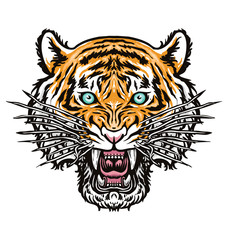 tigerhead t-shirt print illustration
