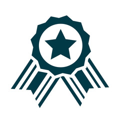 happy independence day, american flag label celebration silhouette style icon