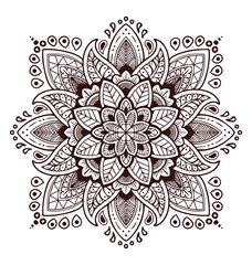 coloring page or t-shirt print Mandala design 