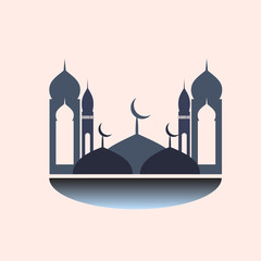 Vector icon of a mosque illustration design template