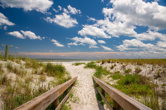 Beautiful Day At Jacksonville Beach Florida No People