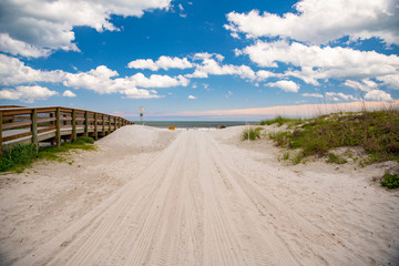 Jacksonville Beach access between dunes