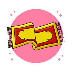 Prayer Rug Vector Symbol. Pray Spirit Ramadan Illustration. Muslim Worship
