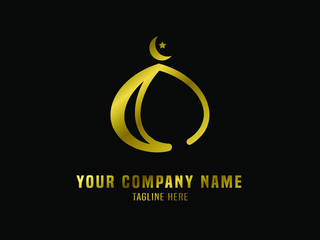 Abstract Logo Vector Gradient Mosque