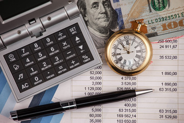 Accessories for doing business in the office on the table