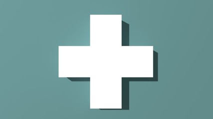 Obraz premium 青色 白十字