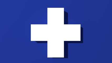 Obraz premium 青色 白十字