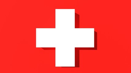 スイス　国旗　治療　安全衛生
