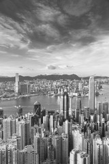 Fototapeta na wymiar Victoria harbor of Hong Kong city