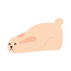 Cute Cartoon rabbit, Vector illustration rabbit on a white background. Drawing for children