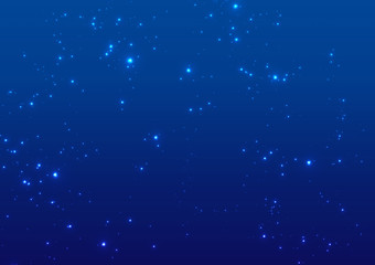 Naklejka na ściany i meble 青色のシンプルな星の夜空