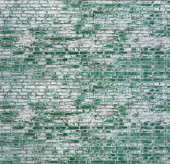 brickwork pattern with vanished paint layer