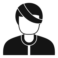 Kid eye injury icon. Simple illustration of kid eye injury vector icon for web design isolated on white background