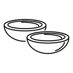 Eye lenses icon. Outline eye lenses vector icon for web design isolated on white background