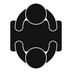Table people conversation icon. Simple illustration of table people conversation vector icon for web design isolated on white background
