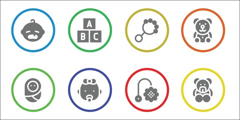 Fototapeta premium teddy icon set