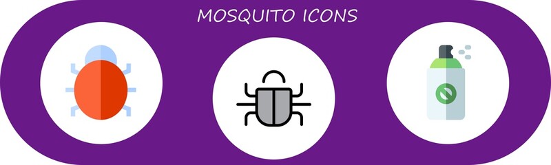 mosquito icon set