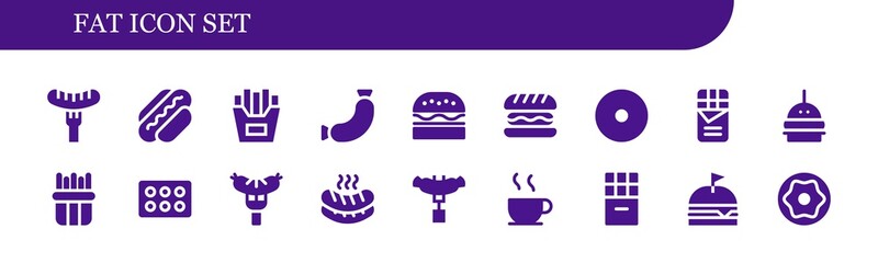fat icon set