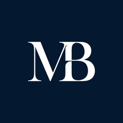 Initial letter M B  typography logo design with Luxury logo Design inspiration vector icon illustration custom logo design vector © Bendazs