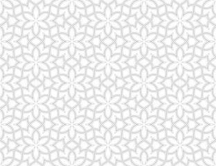 Seamless vector pattern background. Flower pattern on white background