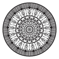 Abstract mandala graphic design decorative elements isolated on white color background for ancient geometric concepts