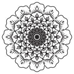 Abstract mandala graphic design decorative elements isolated on white color background for ancient geometric concepts