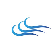 Wave logo template design. Icon wave illustration vector