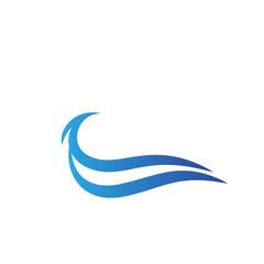 Wave logo template design. Icon wave illustration vector