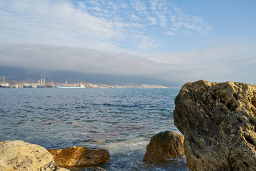 Image of the sea trading port.