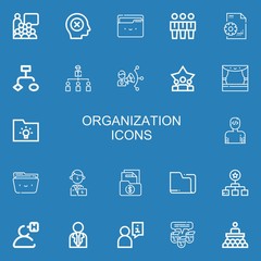 Editable 22 organization icons for web and mobile