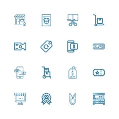 Editable 16 coupon icons for web and mobile
