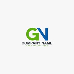 Letter GN logo design vector. Monogram GN-type illustration symbol.