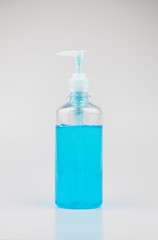Obraz na płótnie Canvas alcohol gel bottom. prevent the spread of germs and bacteria and avoid infections corona virus.