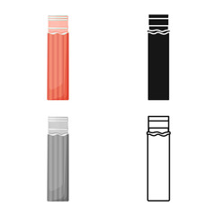 Vector design of chewing and stick symbol. Graphic of chewing and fruit stock symbol for web.