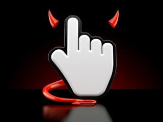 Cursor with devil horns and tail