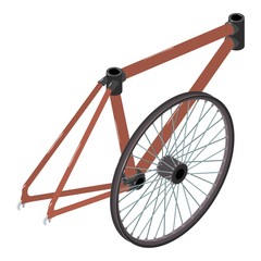 Bike equipment icon. Isometric illustration of bike equipment vector icon for web